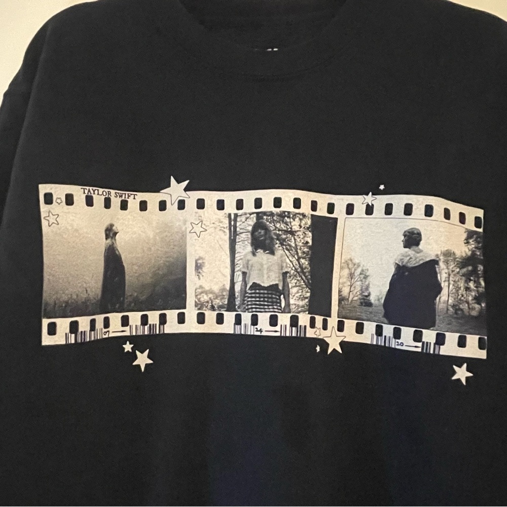 Taylor Swift | Folklore Film Strip Blue Pullover Crewneck - Picture 2 of 5